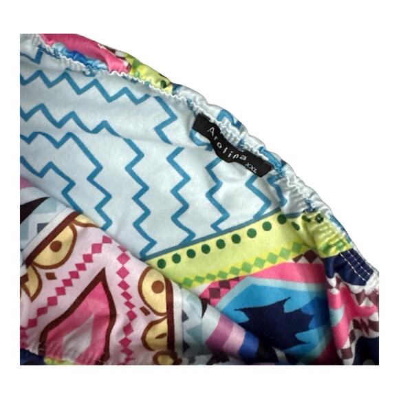 AROLINA Womens Size XXL Pull On Tribal Aztec Boho Wide Leg Pants 31" Inseam - Picture 6 of 6